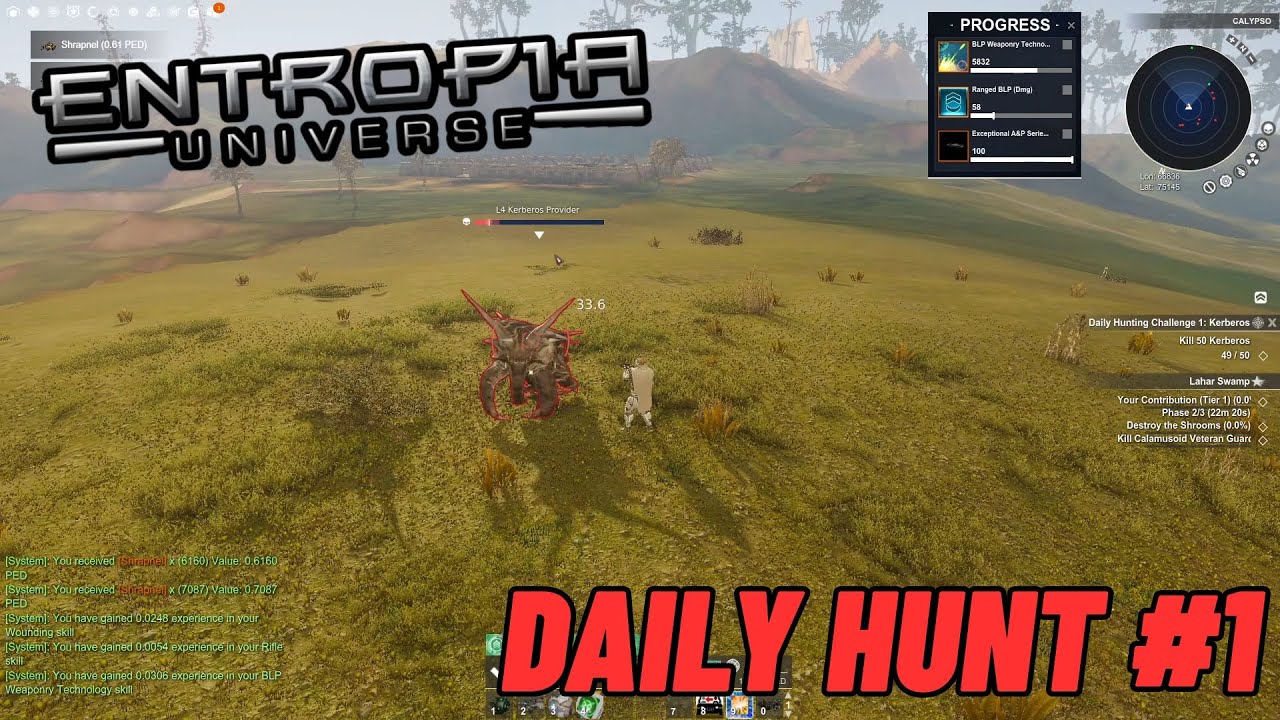 Entropia Universe Daily Hunt - Episode 1 - Kerbs and Updates