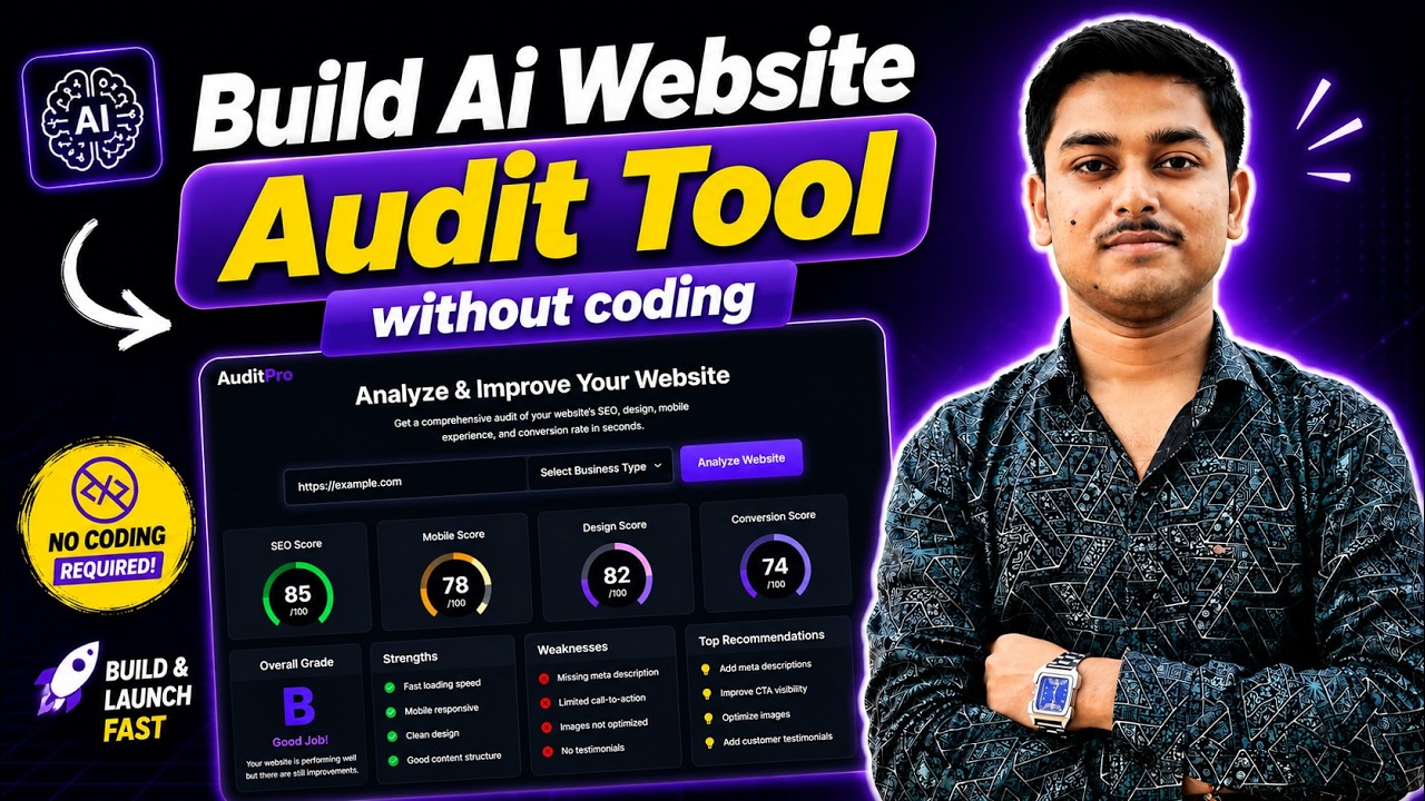How to Build an AI Website Audit Tool Without Coding | Step-by-Step Tutorial