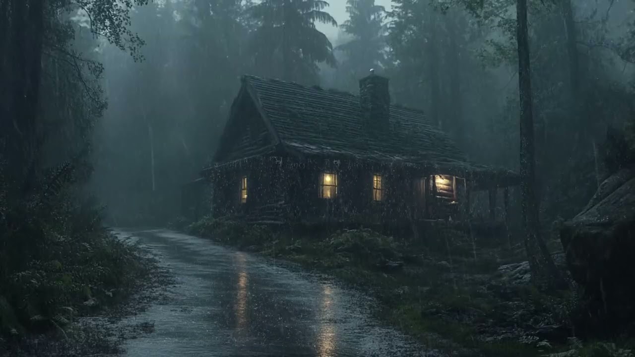 Beat Insomnia, Relax with Heavy Rain in the Forest | Natural Sounds for Deep Sleep, Meditation