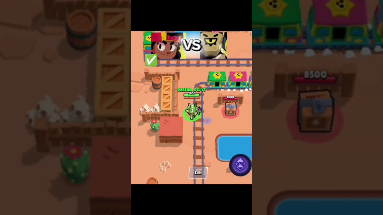 Meg and Finx Vs The Train from Brawl Stars 😲 