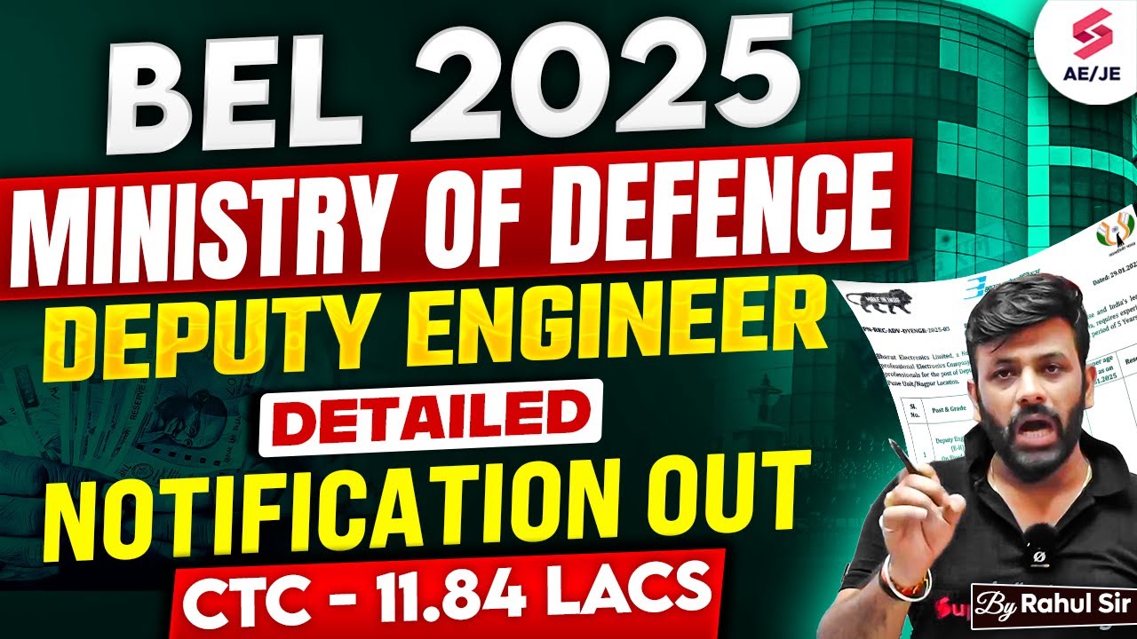 BEL Recruitment 2025 Out | BEL Deputy Engineer 2025 Notification Out | Complete Details | Rahul Sir
