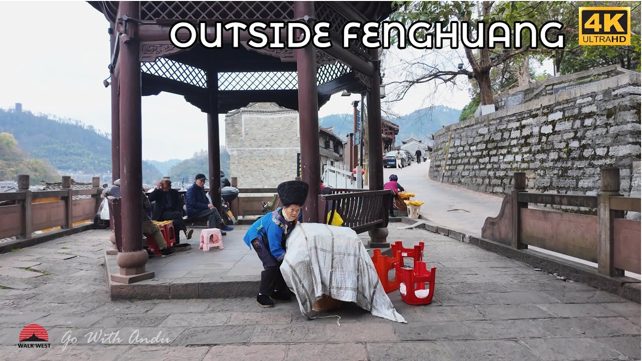 Walking Outside Fenghuang Ancient Town 🇨🇳 | Peaceful Riverside POV