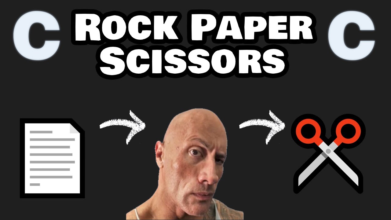 Let's code ROCK PAPER SCISSORS with C programming! 🗿 📄 ✂️