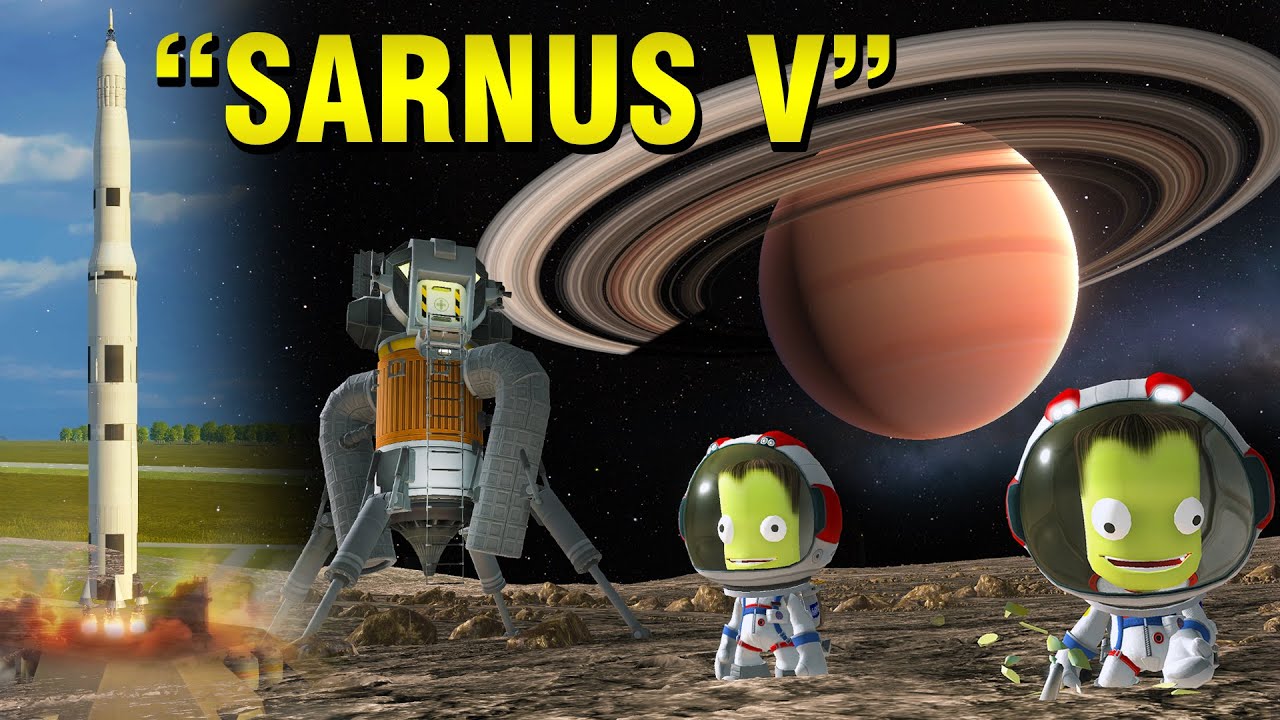 KSP: SATURN 5 to the HARDEST Moon of SARNUS!