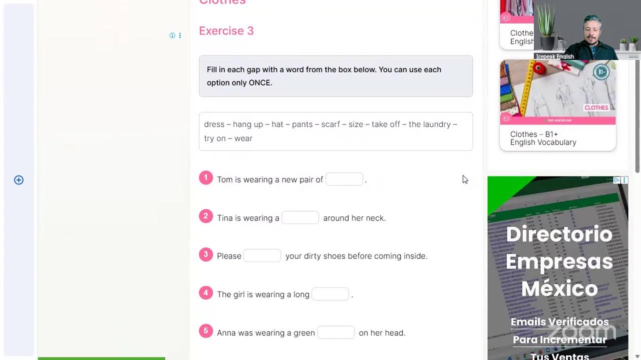 A1 - Vocabulary of clothes