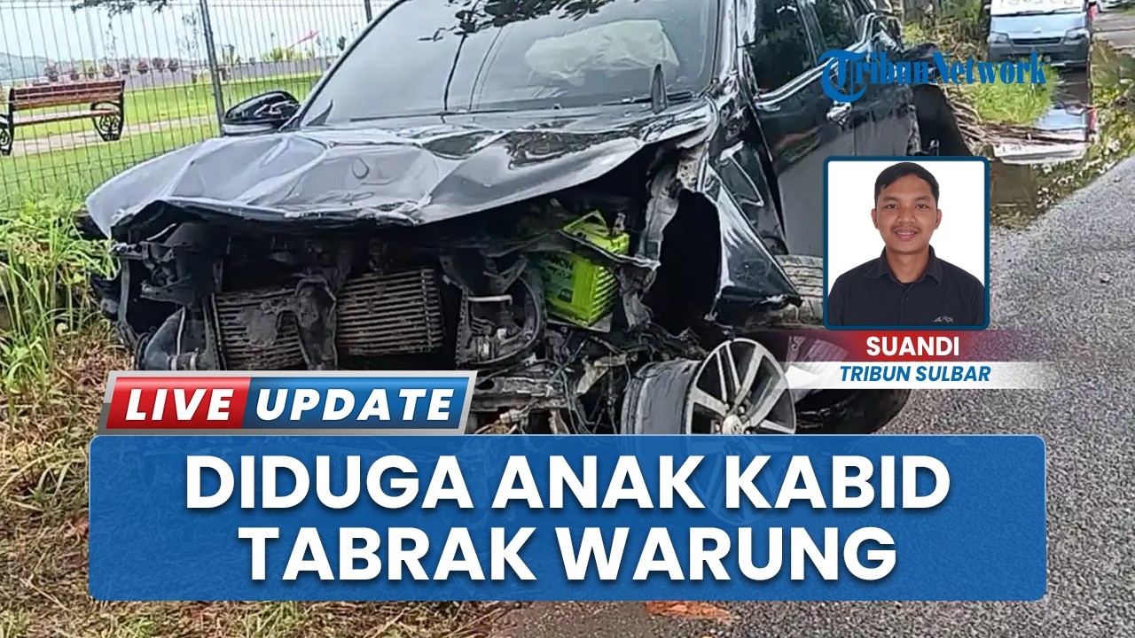 Anak Kabid Aset BKAD Mamuju Kendarai Mobil Dinas Berplat Gantung, Tabrak Warung dan Lukai 2 Orang