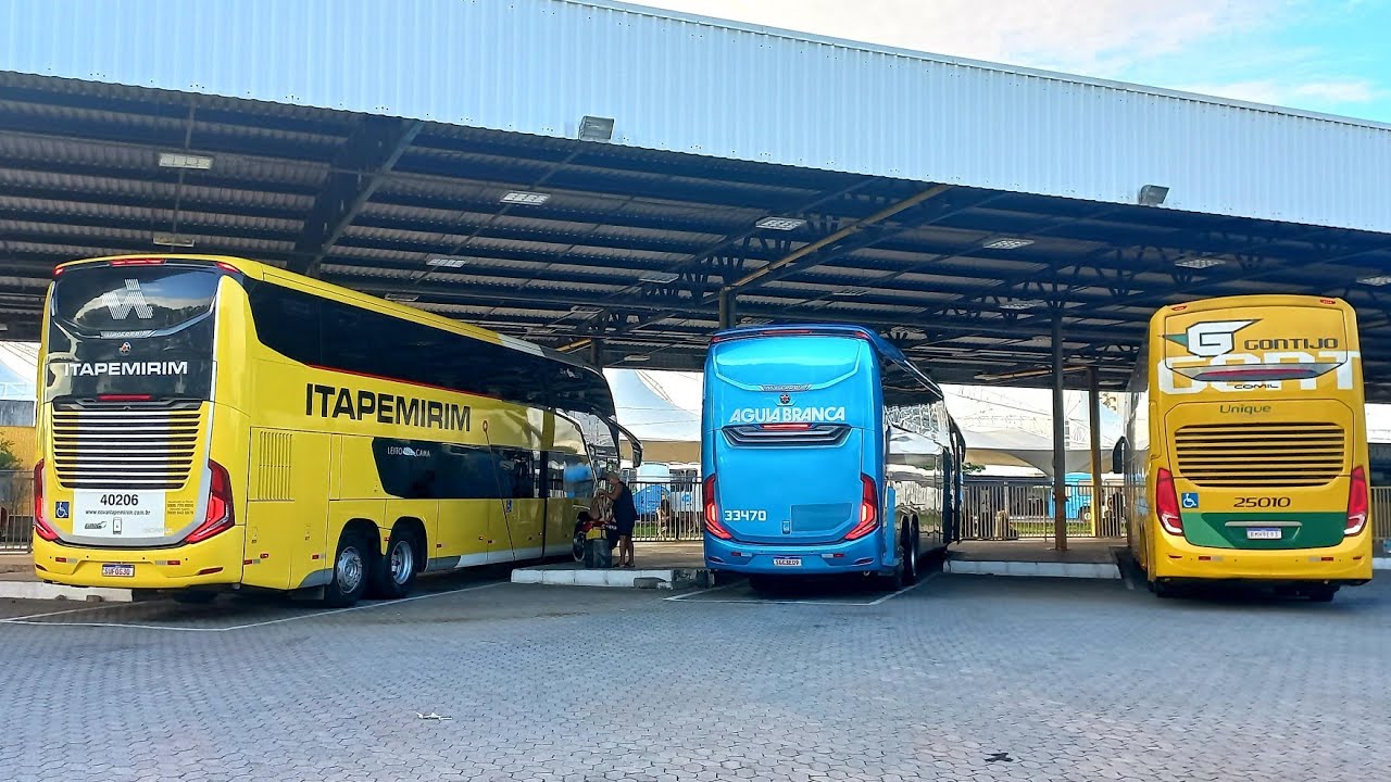 G8 DD DA NOVA ITAPEMIRIM DOMINANDO A MOVIMENTAÇÃO DE ÔNIBUS NA RODOVIÁRIA DE VILA VELHA