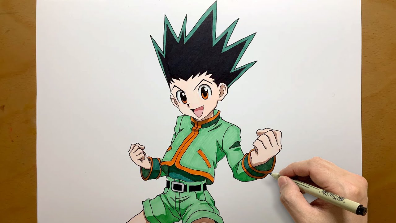 How to Draw Gon Freecss from HUNTER×HUNTER | step by step | Easy to draw | draw anime