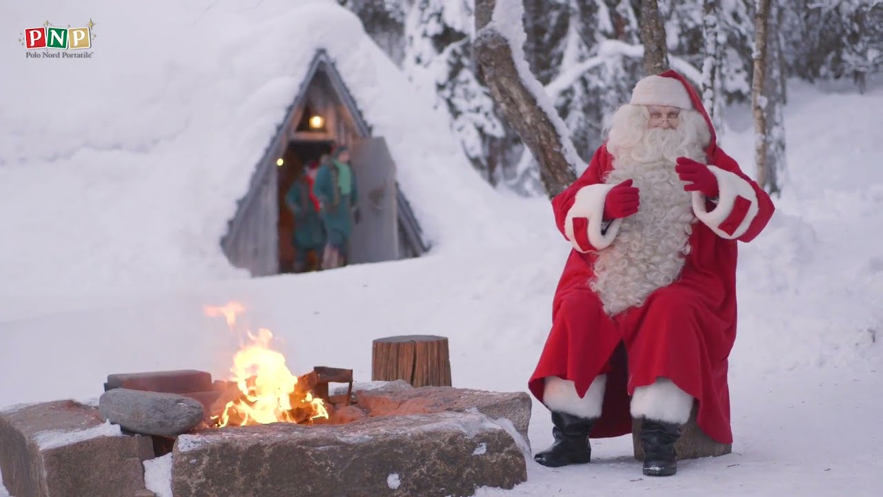 Babbo Natale 🎅 saluta Alice dal Polo Nord 🦌🌲🍾🥂 #babbonatale #polonord #alice