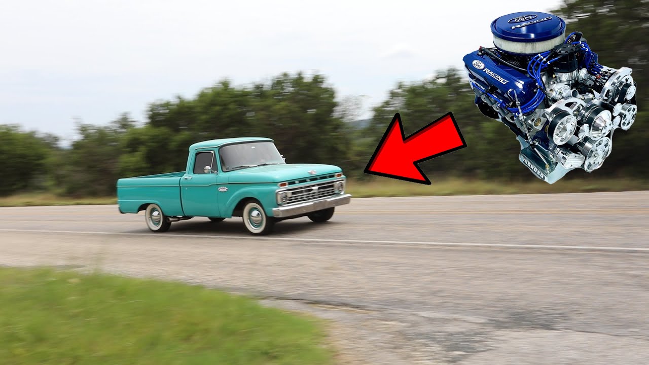 66' Ford F100 302 V8 Swapped 3 Speed Test Drive