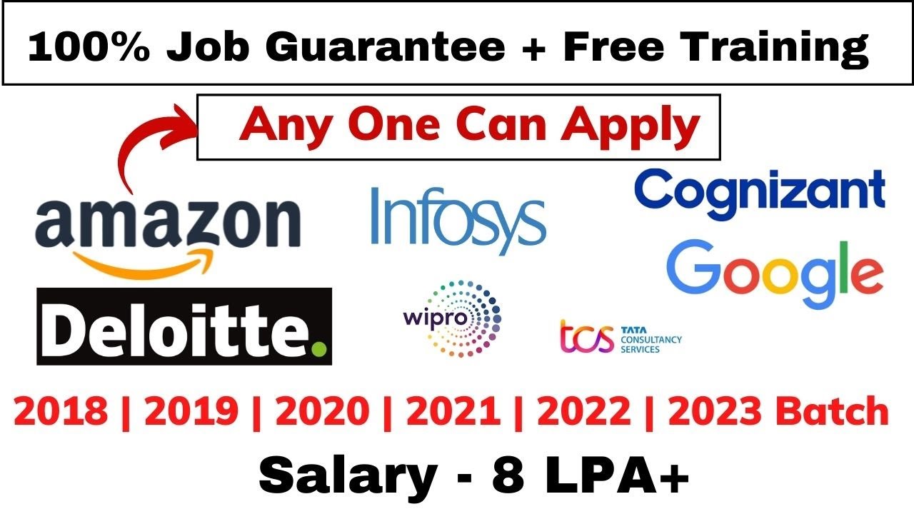 Direct Company Hiring | 100% Job Guarantee 2022 | 2021| 2020 | 2019 Batch - Salary 8LPA | Job in MNC