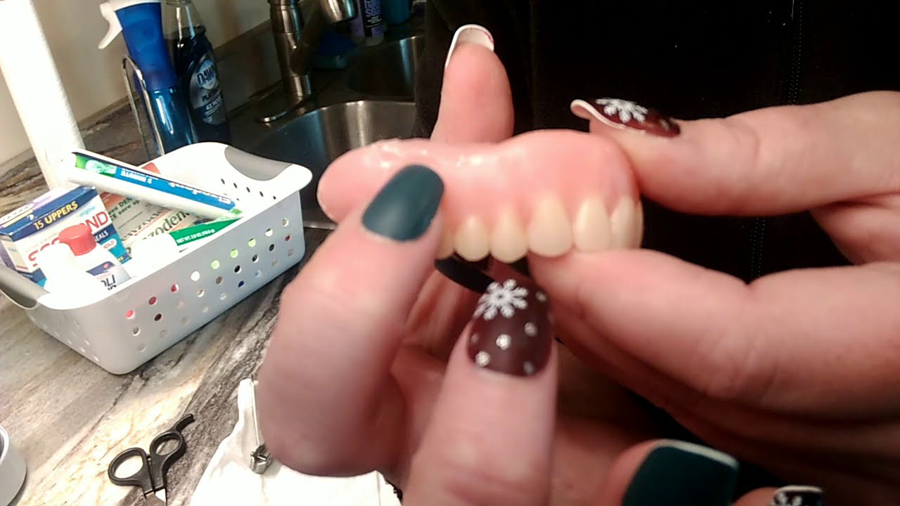 ADJUSTING/TRIMMING SOFT RELINER💞😘 #dentures #noteeth #Densurefit