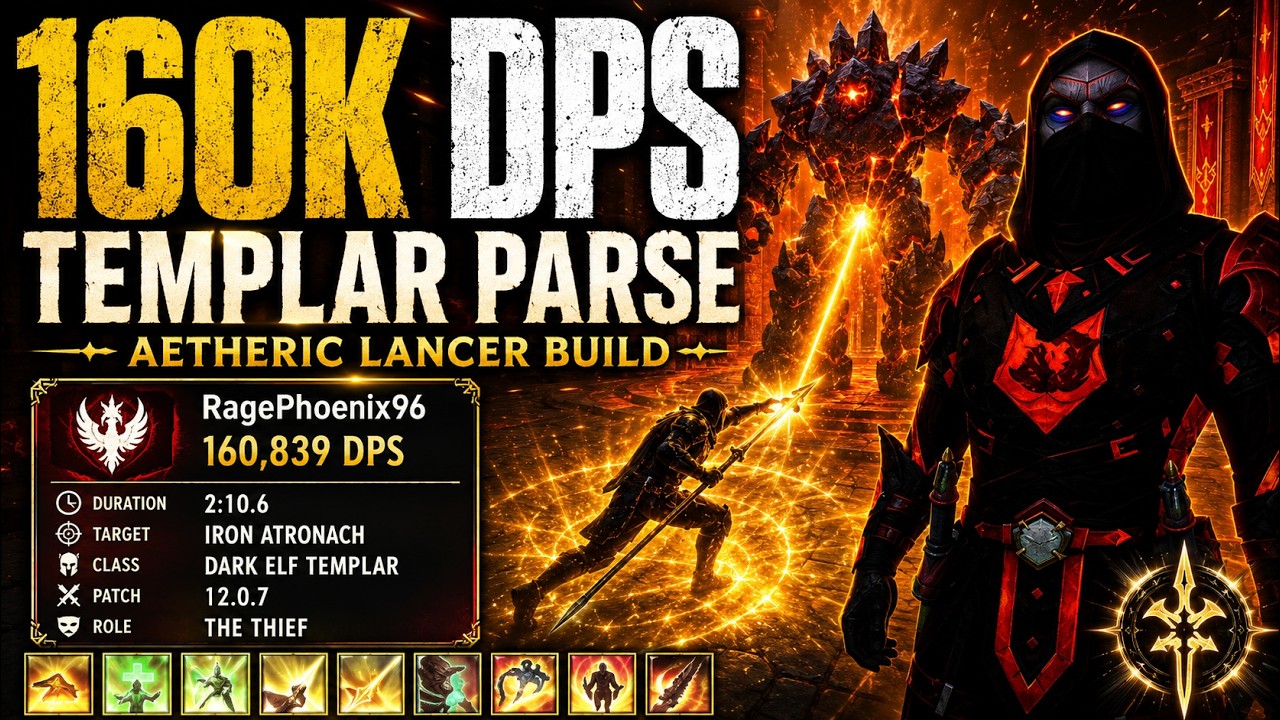 ESO Templar Hits 160K DPS! Aetheric Lancer Build | Update 50