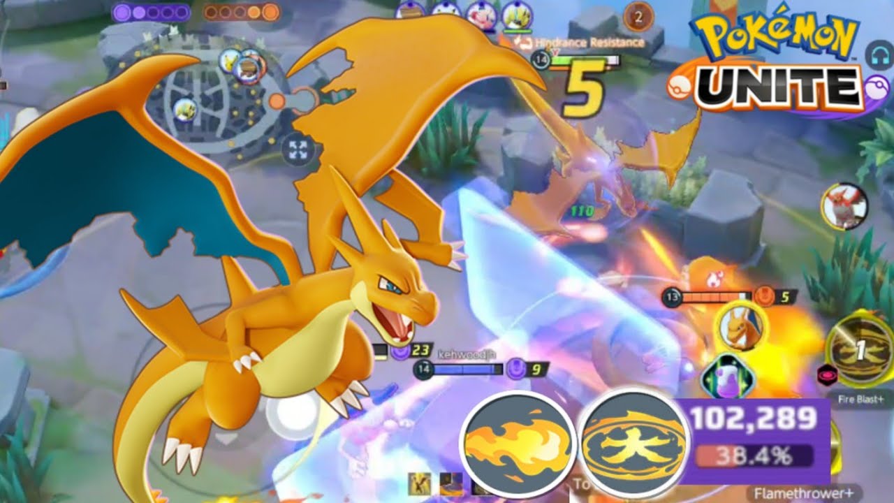 Most Powerful Mega charizard y 🤯🤯 #pokemonunite #pokemongame #gamrplay 