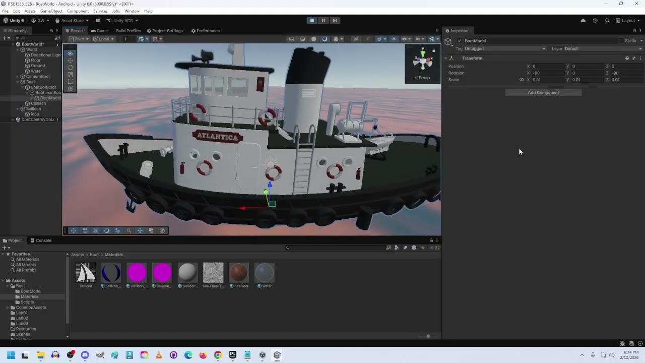 ITSE 1333 - Boat World & Touch Screen