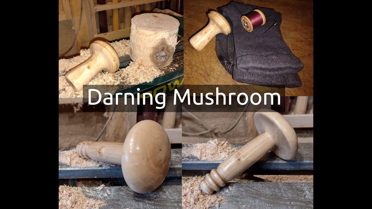 Turning a Darning mushroom