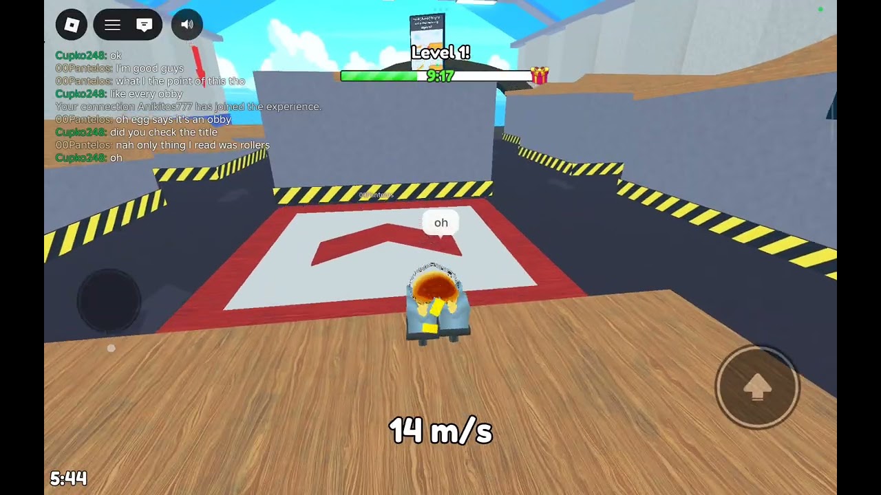 Trying roller obby for first time