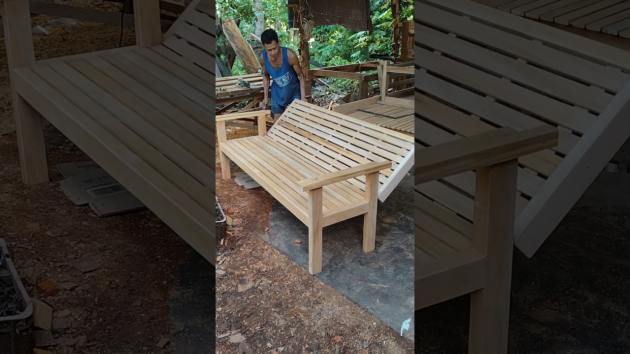 FOLDING SOFA BED #shortvideo #carpentry #wood #furnituredesign #diy #woodworking