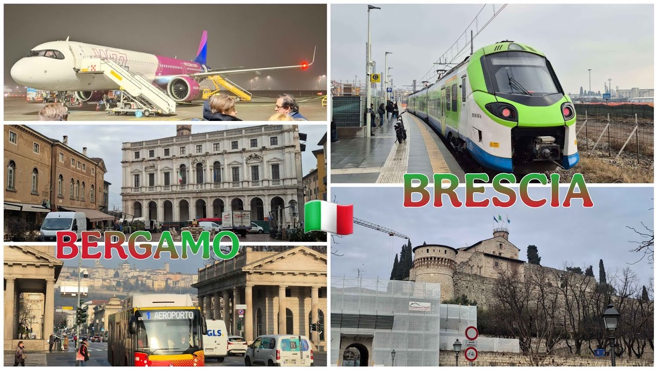 BERGAMO & BRESCIA 🇮🇹 - Zwiedzanie regionu Lombardii, komunikacja, metro i pociągi we Włoszech