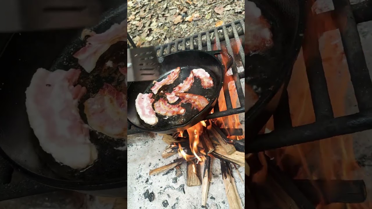 Cooking food on the fire