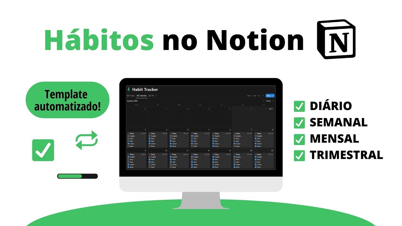 COMO ACOMPANHAR HÁBITOS USANDO O NOTION