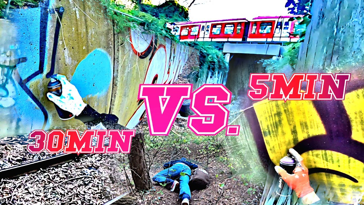 Graffiti Throw Up Battle - 5Min VS.  30Min Action