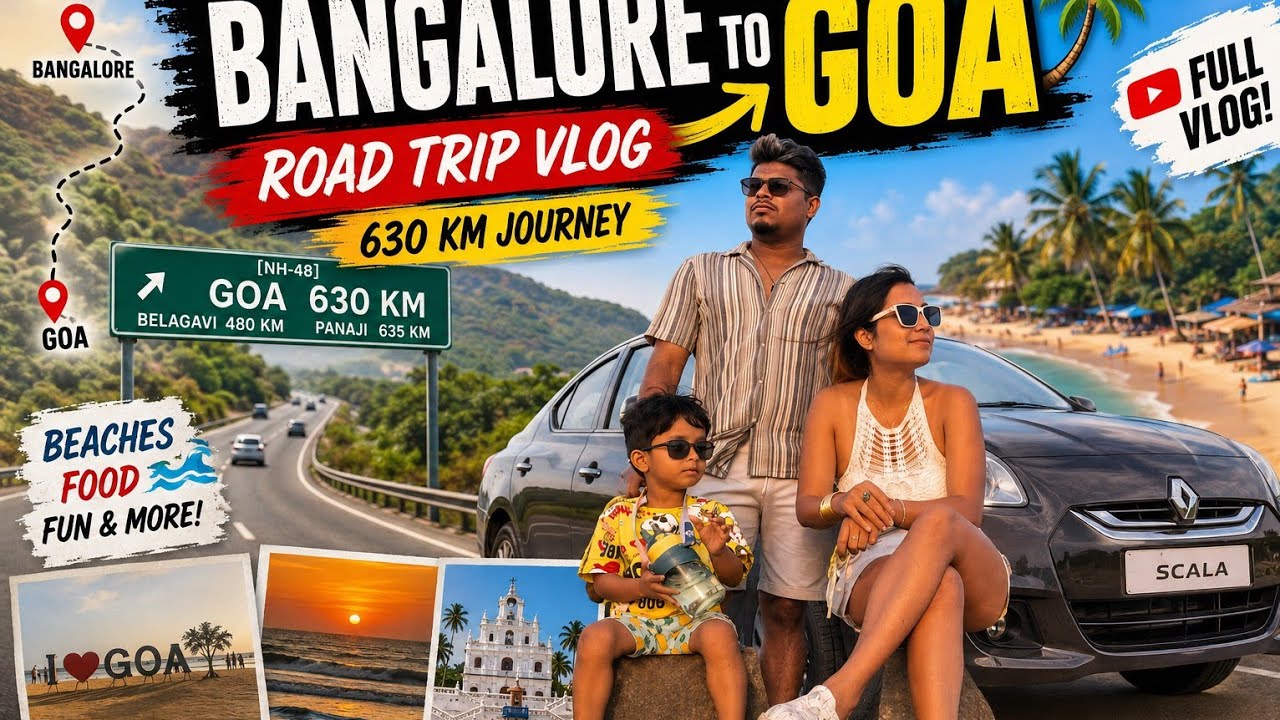 Bangalore to Goa Road Trip 2026 ✨Road Condition, Food Stops✨🌴#BangaloreToGoa  #goatrip #goavlog