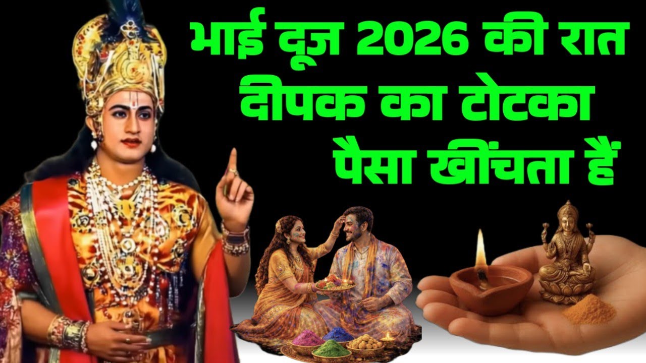 5 मार्च 2026 भाई दूज तिथि के दिन हल्दी वाला दीपक वाला उपाय जरूर कर लेना जन्म जन्मांतर की गरीबी ख़त्म