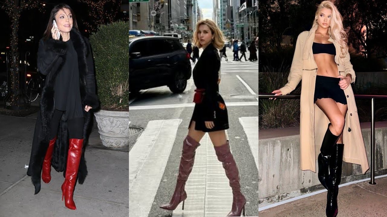 Elegant Leather Long High Heel Boots for Bold, Confident and Timeless Winter Fashion Style