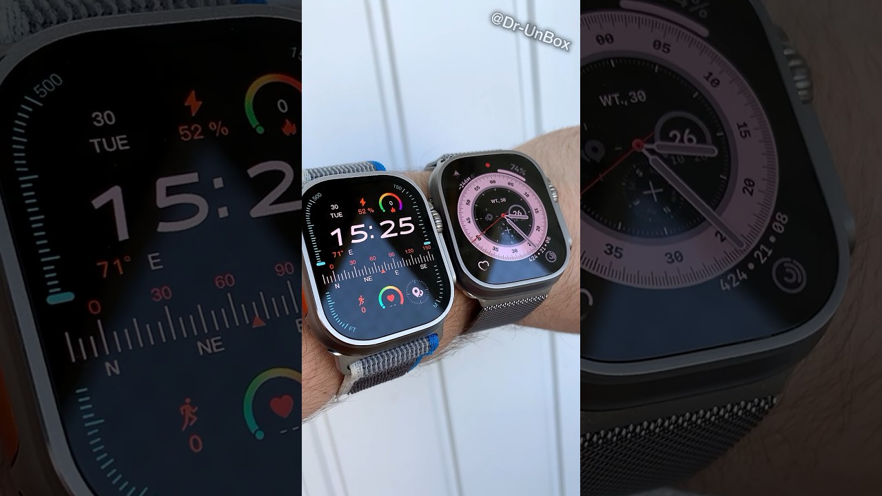 Hello Watch 3 Plus vs Original Apple Watch Ultra 2 - Display #shorts