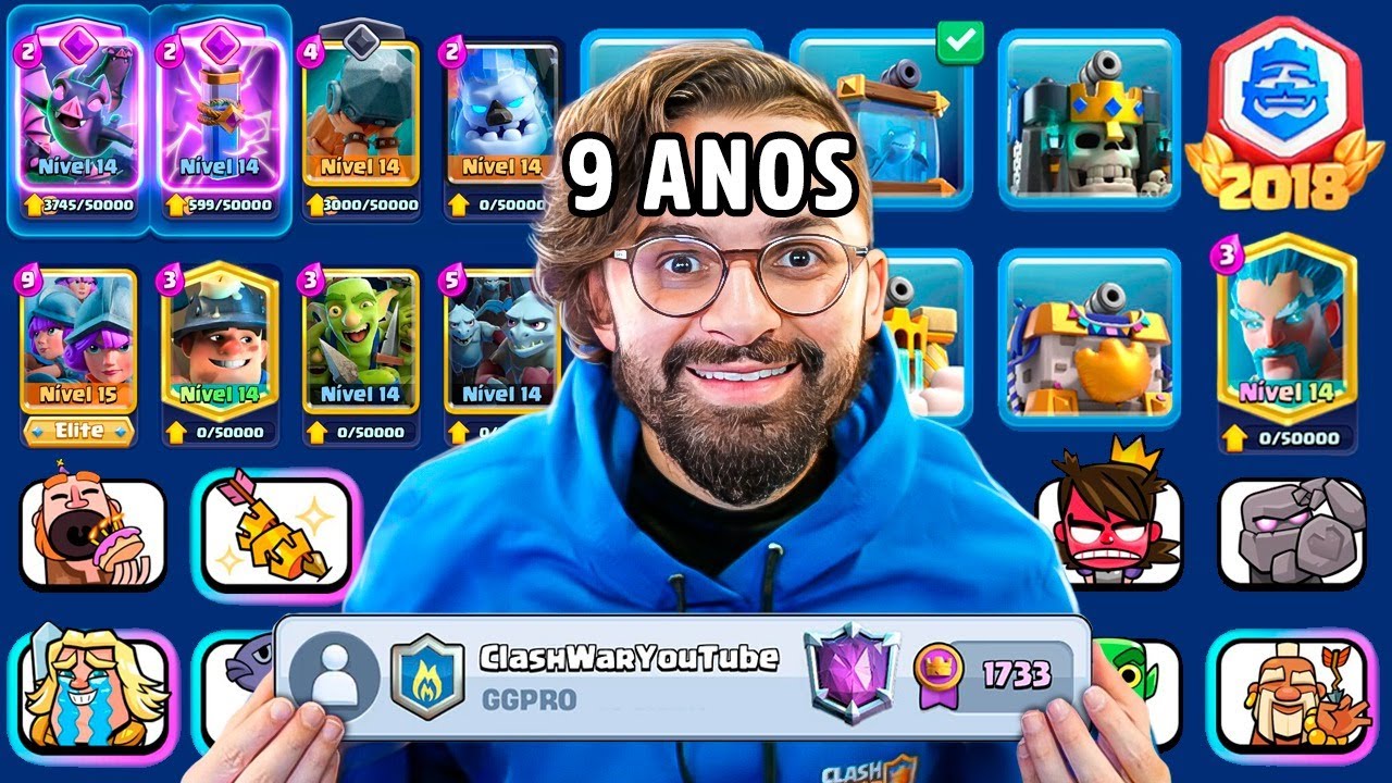 TOUR PELA MINHA CONTA DE 9 ANOS do Clash Royale
