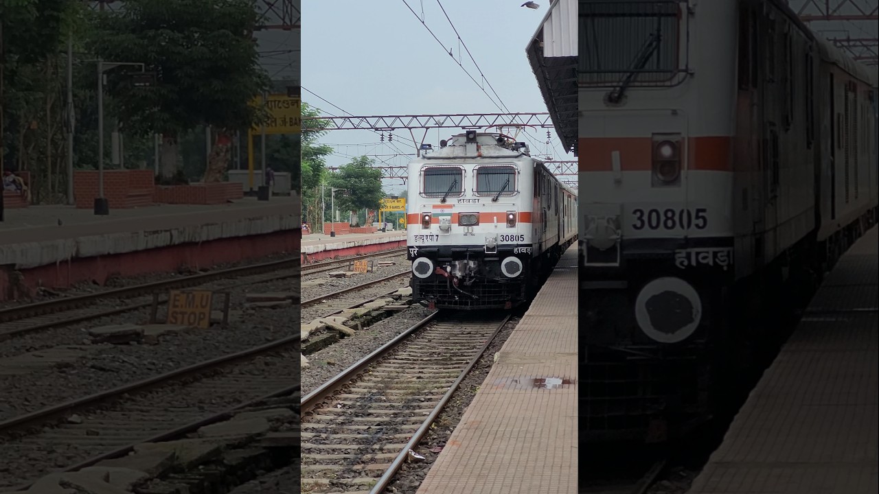 ☠️New ||WAP7|| Intercity Express 13012||📈|| #shortsviral #shorts