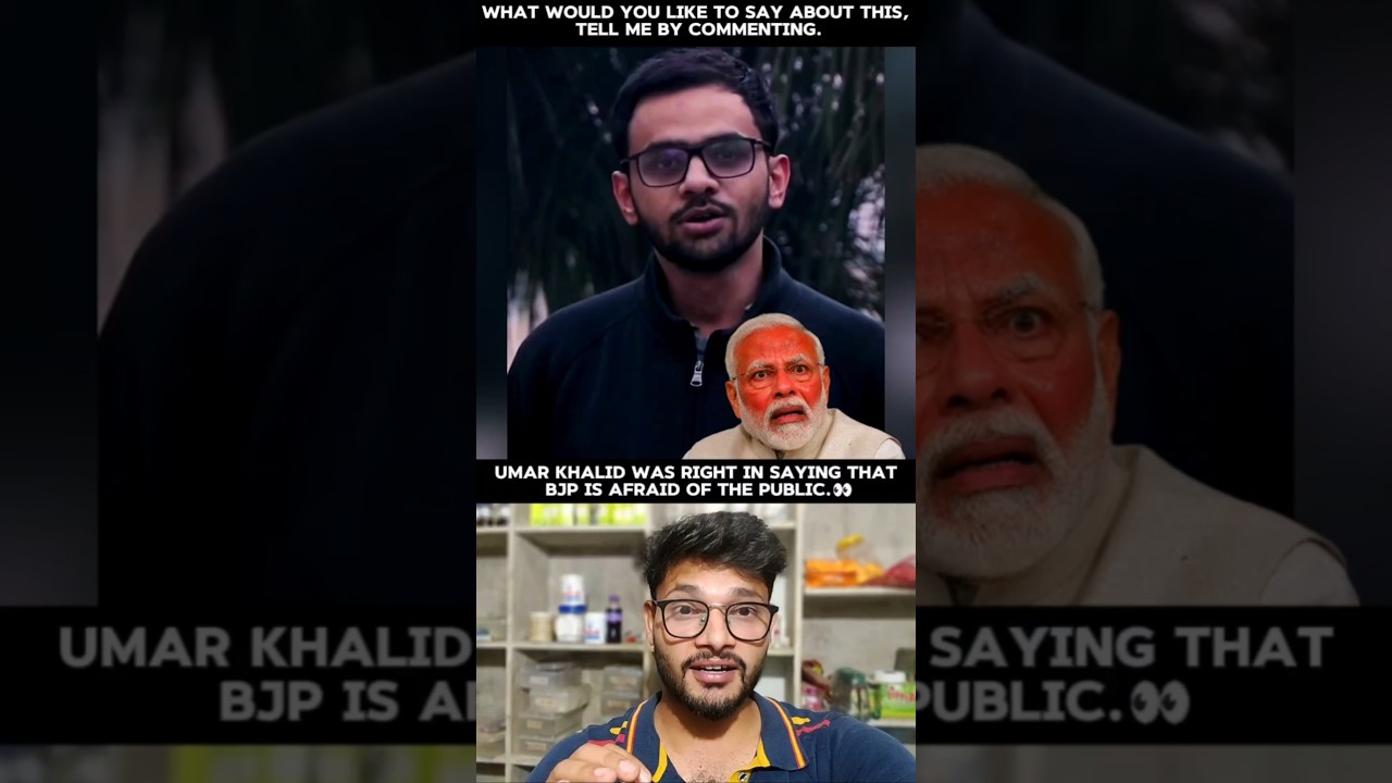 Umar Khalid was right in saying that BJP is afraid of the public.👀 #umarkhalid #narendramodi #bjp