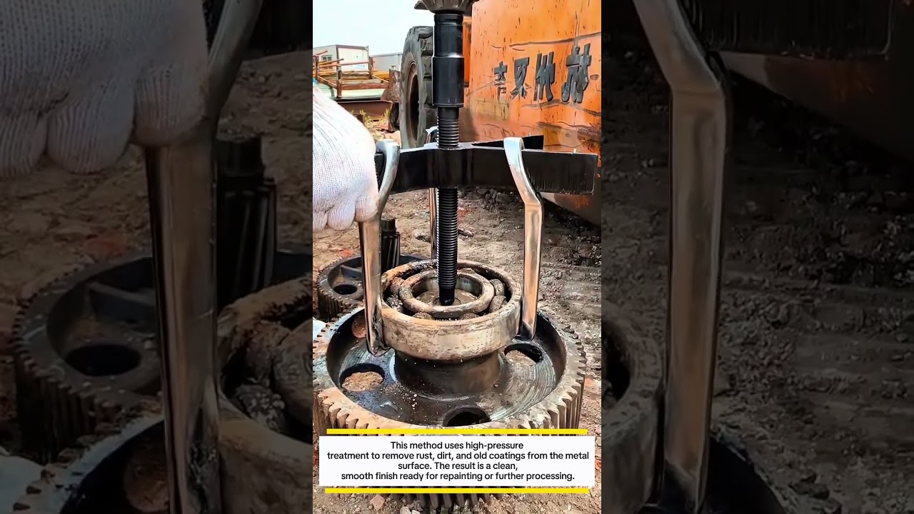 Industrial Metal Surface Cleaning Process | Satisfying Rust Removal!