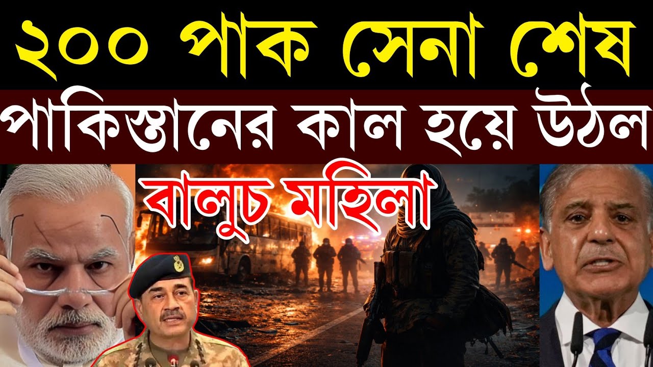 ৪০ ঘণ্টায় পাকিস্তান সেনা কাঁপল! BLA ‘অপারেশন হেরফ’ | ২০০ সেনা নিহত দাবি | India Reply