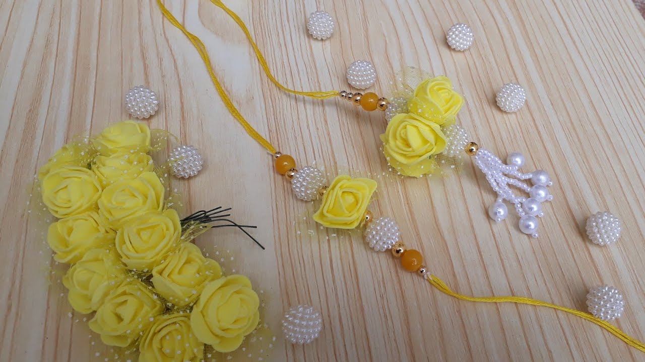 Beautiful flower rakhi and lumba rakhi design for bhaiya and bhabhi| raksha bandhan special