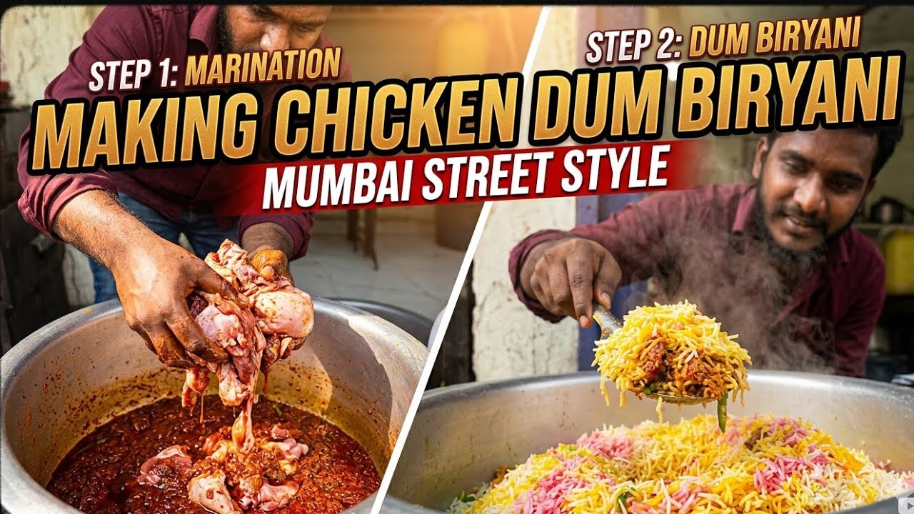 CHICKEN BIRYANI AT MUMBAI STREET #indianfood #mumbaistreetfood #chickenbiryani 