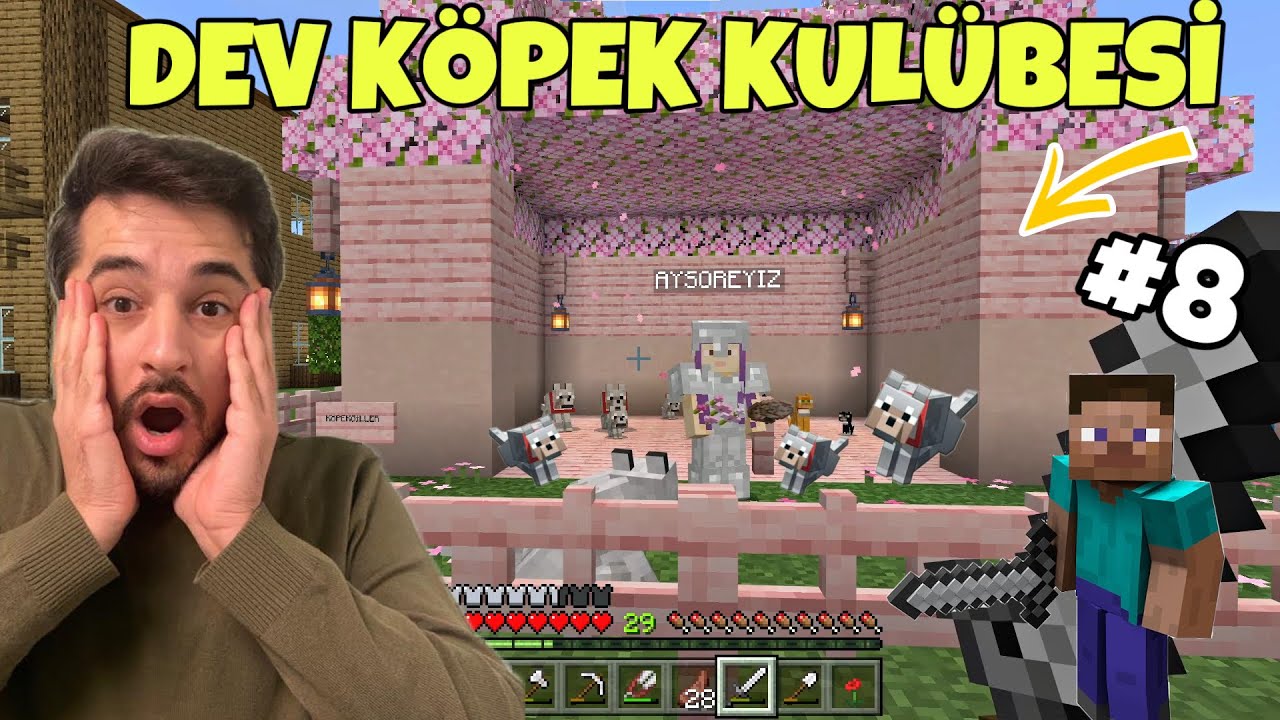 KÖPEK VE KEDİLERİMİZE DEV KULÜBE YAPTIK! -MİNECRAFT SURVIVAL