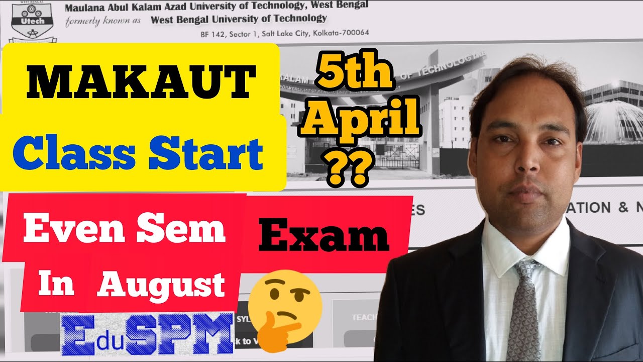 MAKAUT Even Sem  Class commencement and Exam News | UGC Guideline