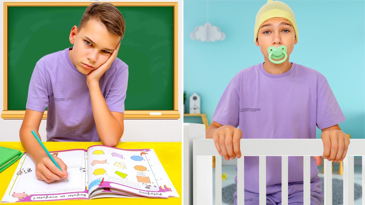 F&uuml;nf Kinder spielen Kinder Herausforderung f&uuml;r 24 Stunden