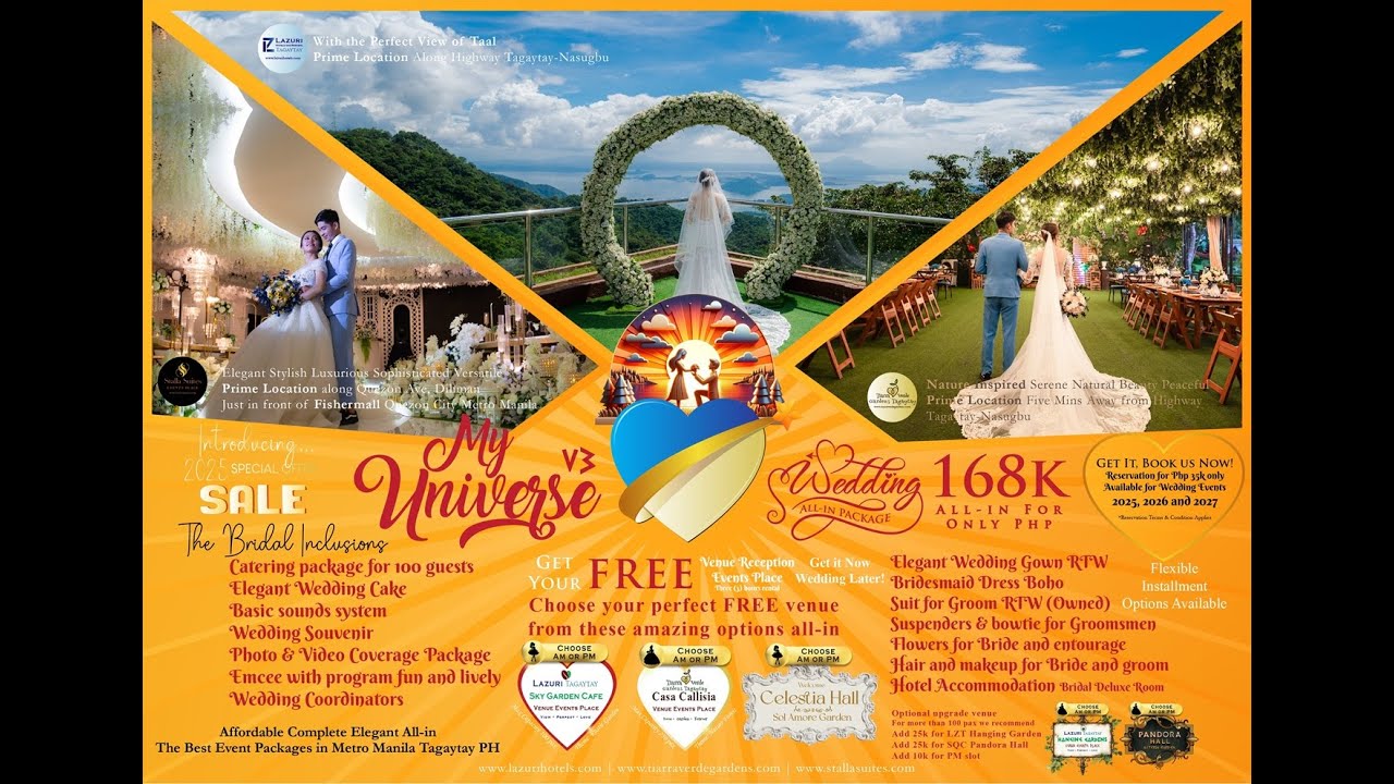 My Universe V3 Wedding Package | All-in Wedding Promo for Only Php 168k! 💍✨ 2025