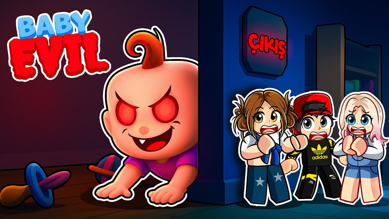ŞEYTAN BEBEK PEŞİMİZDE💥ROBLOX EVIL BABY