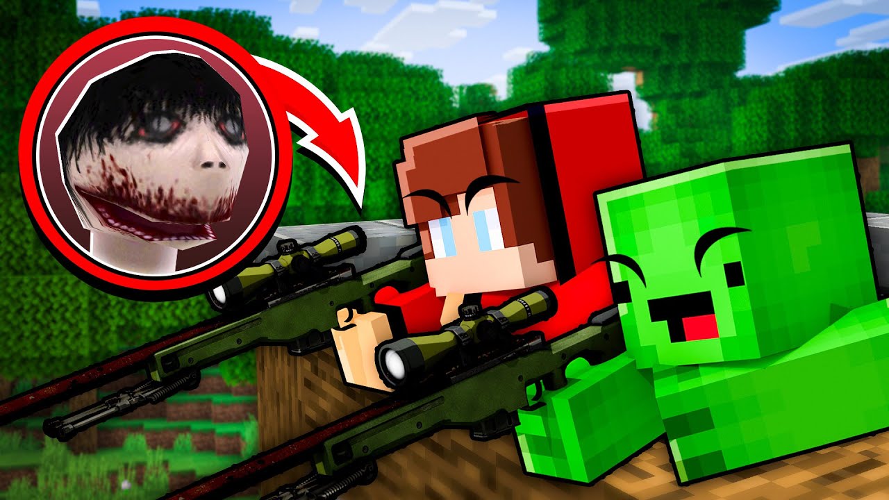 How JJ and Mikey Became Snipers to Hunt SCARY UMA in Minecraft! - Maizen