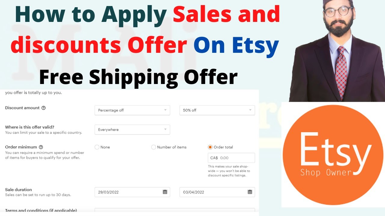 How To Set Up Sales, Discount Codes & Free Shipping For Your Etsy Shop | Etsy Sales Increase