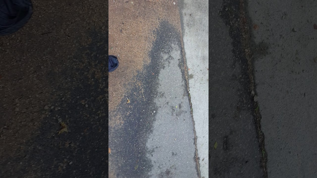 Walking in Crunchy Sand on Asphalt