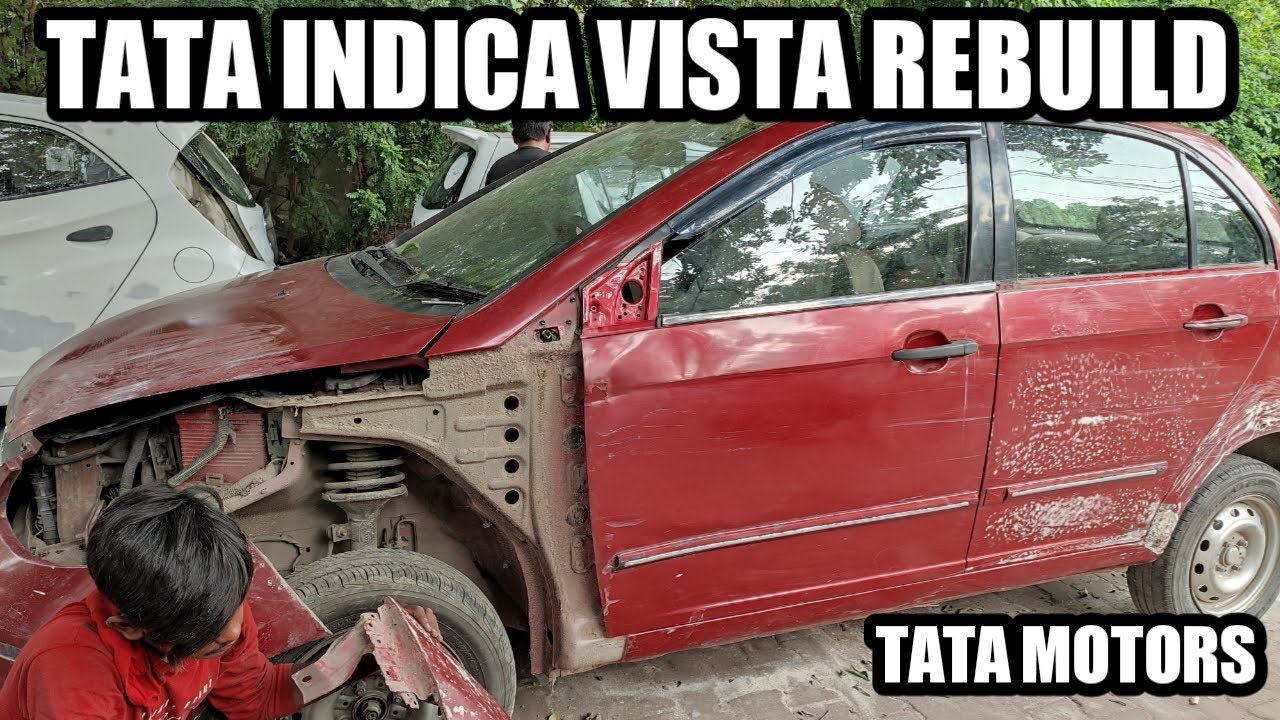 Painting Old Tata Indica Vista | Red Colour | Bumper Repairing | Lucknow