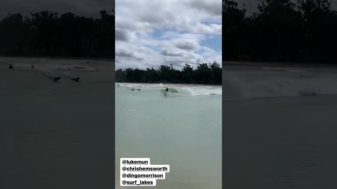 Chris Hemsworth Surfing in Surf Lakes..
