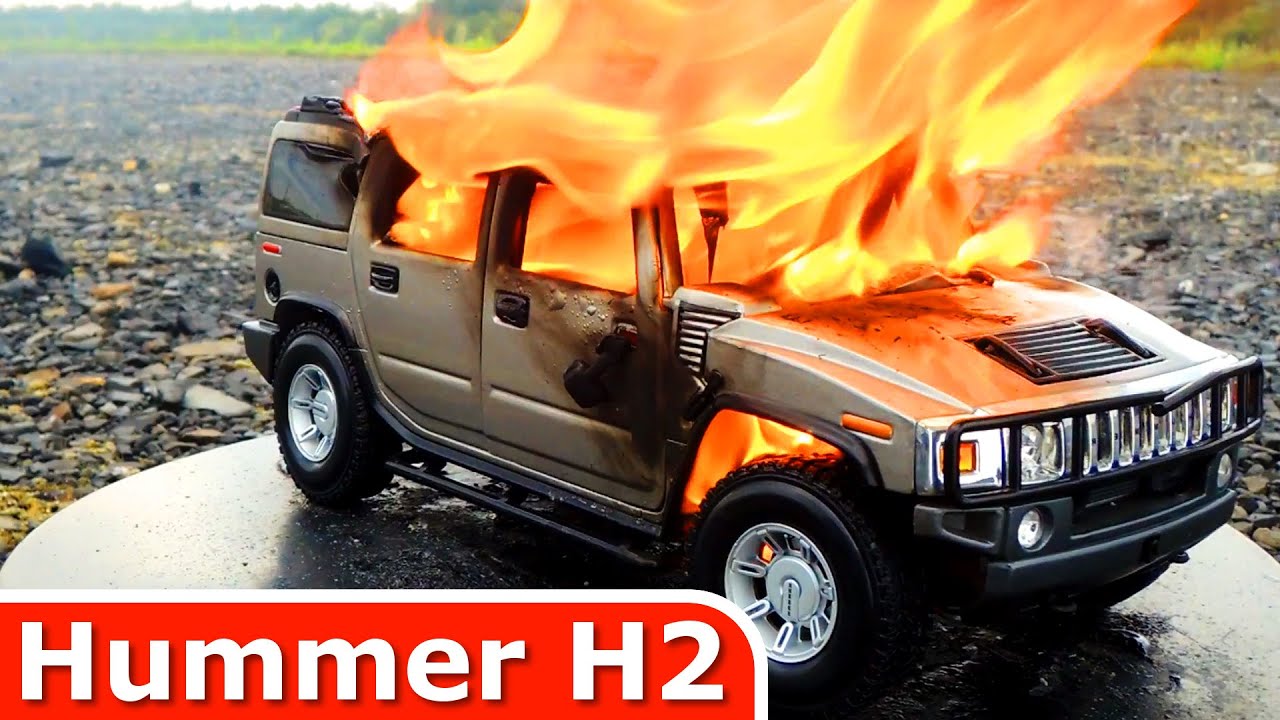 Burning My Hummer H2 - The Car Is On FIRE!!! - Why?