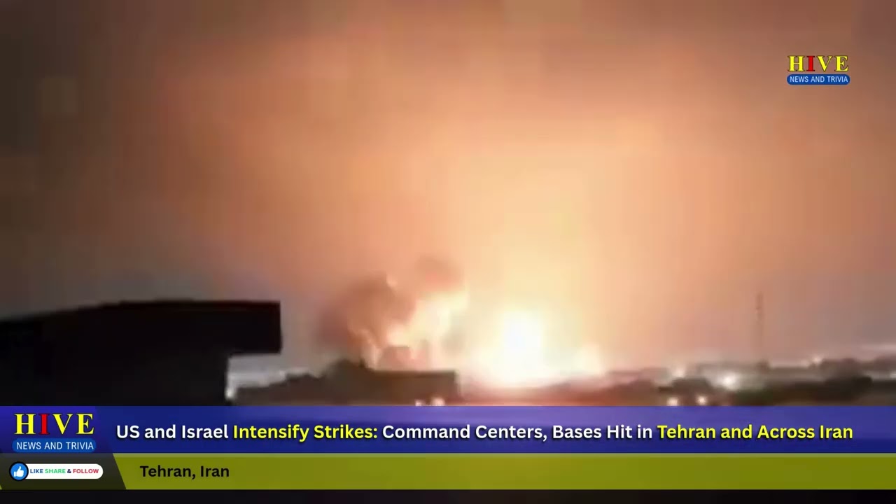 US and Israel Intensify Strikes: Command Centers, Bases Hit in Tehran and Across Iran