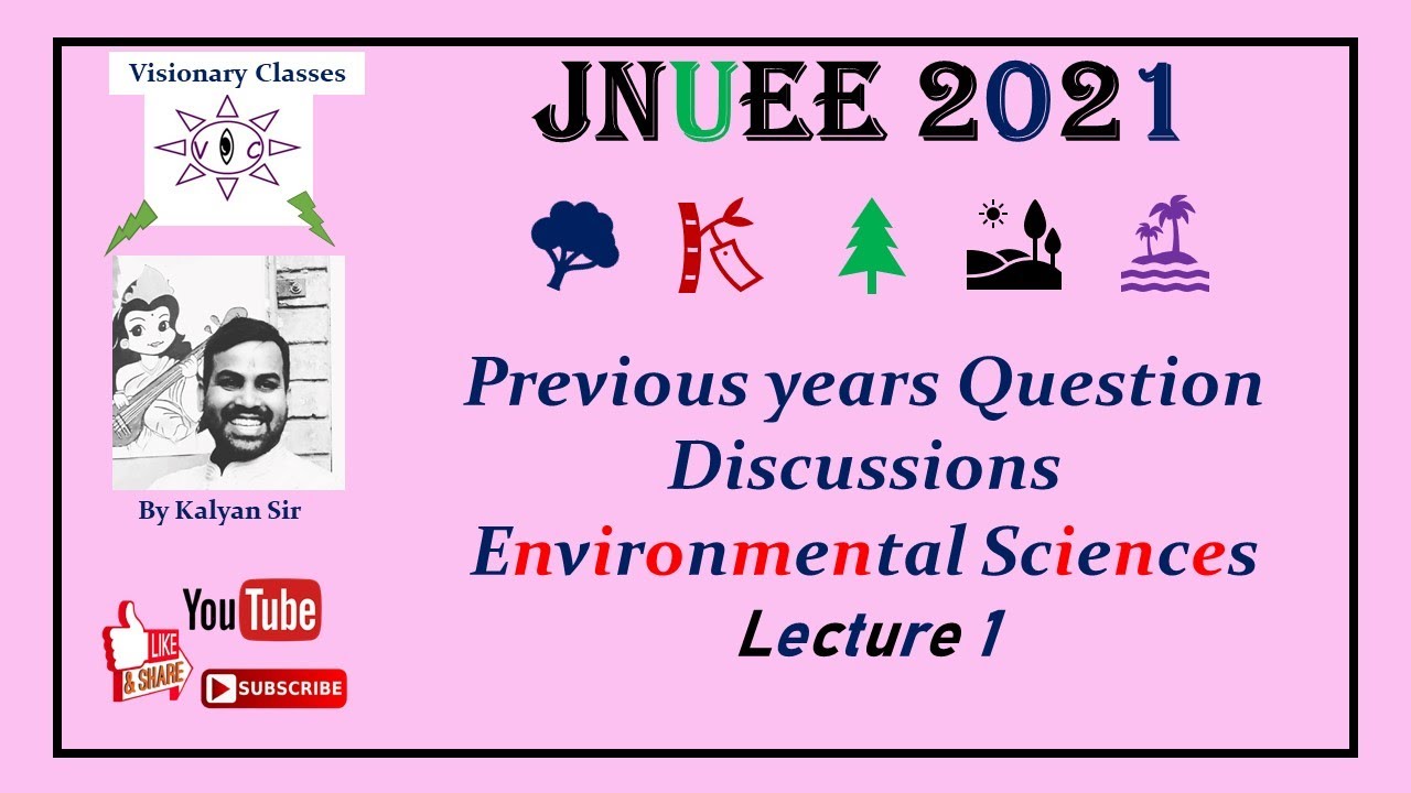 JNU MSc Environmental Sciences Entrance Exam 2021 | Paper Analysis | Lecture 1 #EnvironmentalScience